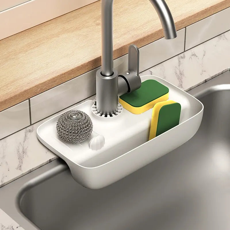 Silicone Sink Splash Guard and Sponge Tray