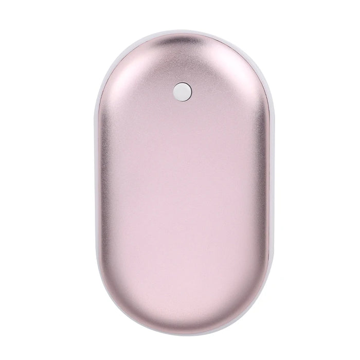 Rechargeable pocket hand warmer in pink